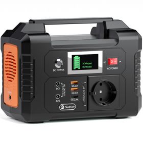 200W Portable Power Station, FlashFish 40800mAh Solar Generator with 230V AC Outlet/2 DC Ports/3 USB Ports