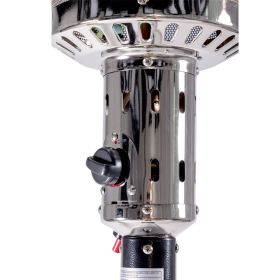 Outdoor Patio Propane Heater with Portable Wheels 47 (Color: as Pic)